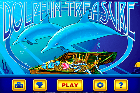 logo dolphin treasure aristocrat slot game