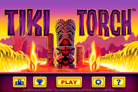 logo tiki torch aristocrat slot game